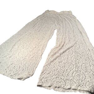 AquaVita Crochet Wide Leg Swim Cover Up Pants Womens Elastic Beachwear Boho